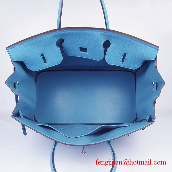 Hermes Birkin 40cm Togo Bag Light Blue 6099